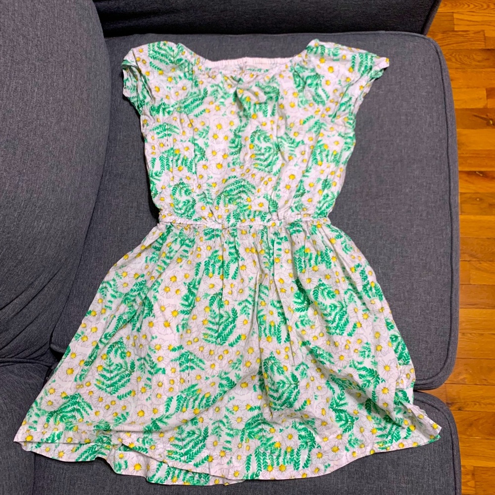 Gymboree girls’ size L (10-12) green floral dress